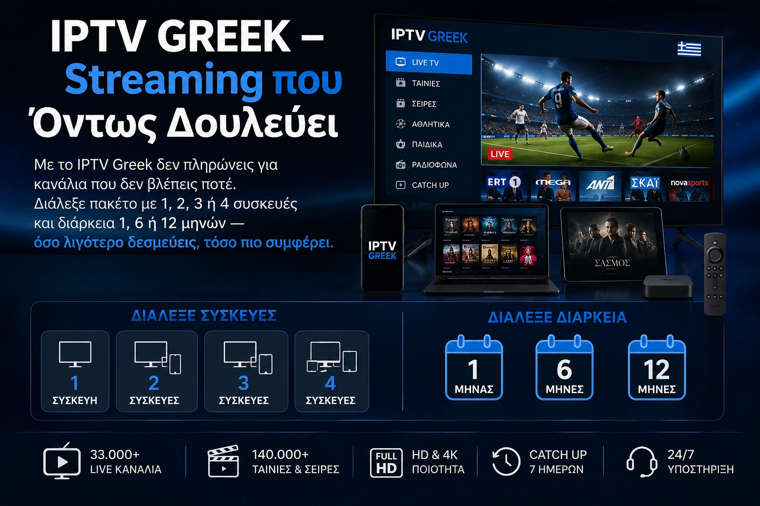 IPTV Greek – Streaming που Όντως Δουλεύει